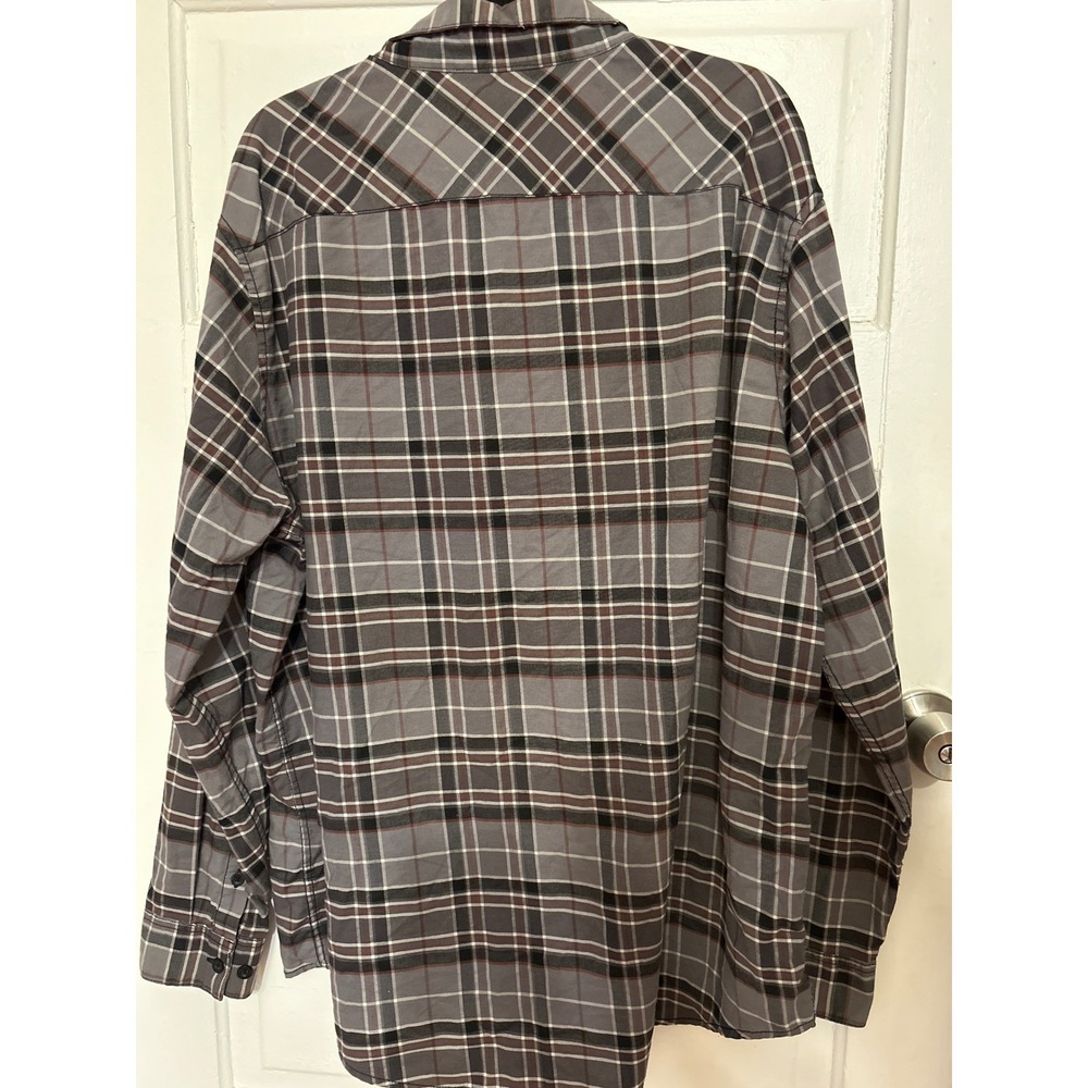Harley-Davidson 120th Anniversary Plaid Button Down‎ Shirt 2XL Grey Moto Flannel - Picture 8 of 9